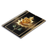 Gouden Roos met elegante details Notitieboek (Linkerzijde)