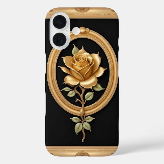 Gouden Roos Met Elegante Sierdetails Case-Mate iPhone Case (Achterkant)