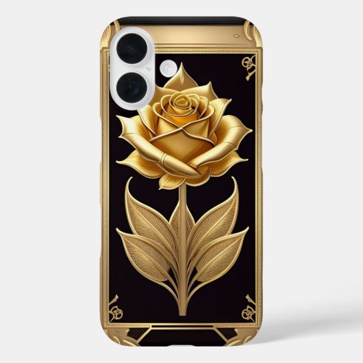 Gouden Roos Met Elegante Sierdetails Case-Mate iPhone Case (Achterkant)