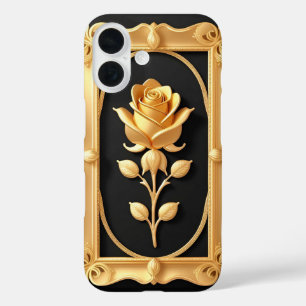 Gouden Roos Met Elegante Sierdetails iPhone 16 Hoesje