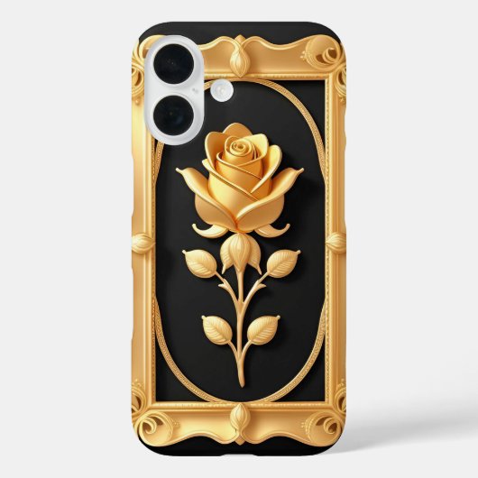 Gouden Roos Met Elegante Sierdetails Case-Mate iPhone Case (Achterkant)