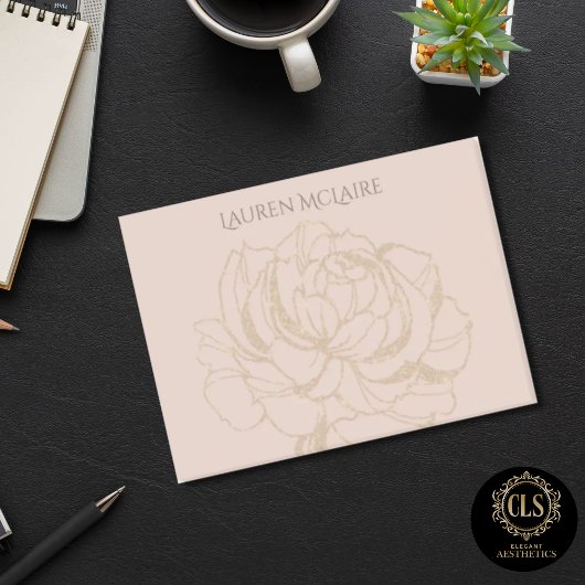 Gouden Roos op Blush Gepersonaliseerde Post-it Not Post-it® Notes