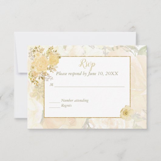Gouden Roos RSVP Kaartje (Voorkant)