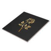 Gouden Roos Silhouet Tegeltje (Zijkant)