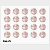 Gouden Roos Spark Dank Je Wel Bruidsbruiloft Ronde Sticker (Vel)