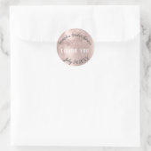 Gouden Roos Spark Dank Je Wel Bruidsbruiloft Ronde Sticker (Tas)