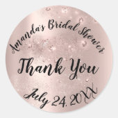 Gouden Roos Spark Dank Je Wel Zoete Bruidsmeisjesf Ronde Sticker (Voorkant)