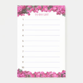 Gouden Roos Tropische Bloemen op Witte Takenlijst Post-it® Notes