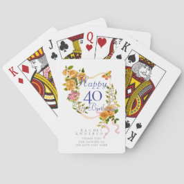 Gouden Rooslint 40e Verjaardag Pokerkaarten