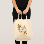 Gouden Rooslint 40e Verjaardag Tote Bag (Voorkant (product))