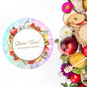 Gouden Rosh Hashanah Stickers