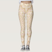 Gouden Roze Abstracte Mandala Patroon Leggings (Voorkant)