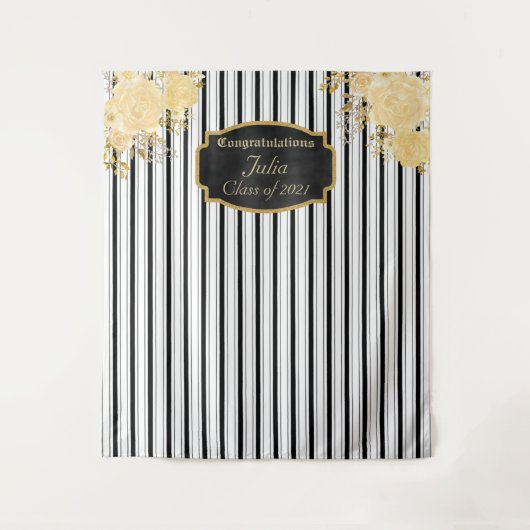 Gouden Roze Afstudeerfoto Achtergrond Tapijt Wandkleed (Voorkant)