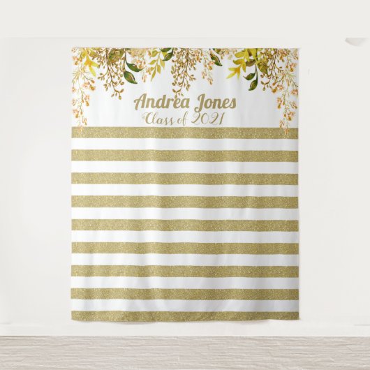 Gouden Roze Afstudeertapijt Wandkleed (Voorkant)