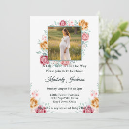 Gouden Roze Baby Shower Uitnodiging