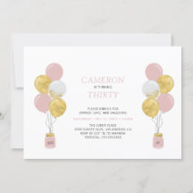 Gouden & Roze Ballonnen Modern Volwassenen Verjaar