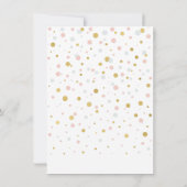 Gouden & Roze Ballonnen | Partij Dank u Nota Kaart (Achterkant)