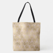Gouden roze bloemenkant tote bag (Voorkant)