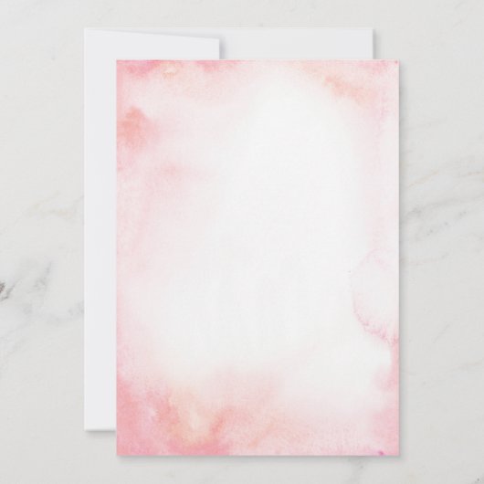 Gouden Roze Bloemenolifant Es ña Baby shower Kaart (Achterkant)