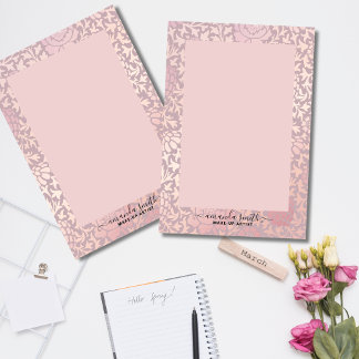 Gouden Roze Blush Bloemen Elegant Post-it® Notes