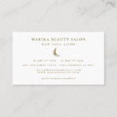 Gouden Roze Blush Monogram Waterverf Celestial Visitekaartje (Achterkant)