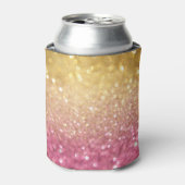 Gouden Roze Bokeh: Abstracte lichten Blikjeskoeler (Blikje Voorkant)