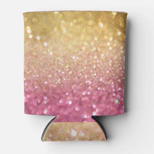 Gouden Roze Bokeh: Abstracte lichten Blikjeskoeler (Voorkant)