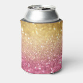 Gouden Roze Bokeh: Abstracte lichten Blikjeskoeler (Blikje Achterkant)