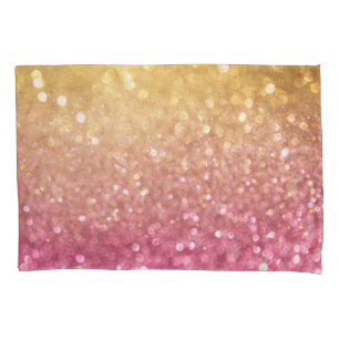 Gouden Roze Bokeh: Abstracte lichten Kussensloop