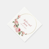 Gouden Roze Botanische Illustratie lijst Custom Servet (Hoek)