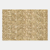 Gouden Roze Confetti Glitter Inpakpapier Vel (Voorkant 3)