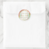 Gouden Roze Confetti Holografische Body Butter Lab Ronde Sticker (Tas)