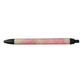 Gouden Roze Confetti Waterverf Confetti Zwarte Inkt Pen (Voorkant)