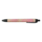 Gouden Roze Confetti Waterverf Confetti Zwarte Inkt Pen (Bodem)