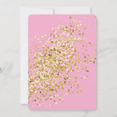 Gouden Roze Eenhoorn Glitter verjaardag Kaart (Achterkant)