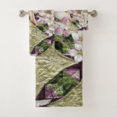 Gouden roze fee badkamer handdoek sets (Insitu)