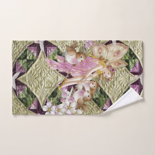 Gouden roze fee badkamer handdoek sets (Handdoek)