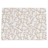 Gouden Roze Glam Parels Bruidsmeisjesfeest Groot Cadeauzakje (Voorkant)