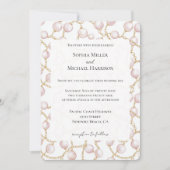 Gouden Roze Glam Parels Huwelijk Kaart (Voorkant)