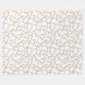 Gouden Roze Glam Parels Kerstmis Fleece Deken (Voorkant (Horizontaal))