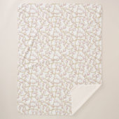 Gouden Roze Glam Parels Kerstmis Sherpa Deken (Voorkant)