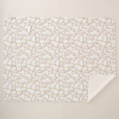 Gouden Roze Glam Parels Kerstmis Sherpa Deken (Voorkant (horizontaal))