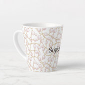 Gouden Roze Glam Parels Latte Mok (Linkerhoek)