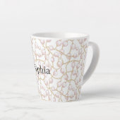 Gouden Roze Glam Parels Latte Mok (Rechterhoek)