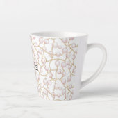 Gouden Roze Glam Parels Latte Mok (Rechts)