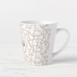 Gouden Roze Glam Parels   Latte Mok