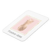 Gouden Roze Glam Tropische Ananas Magneet (Linkerzijde)