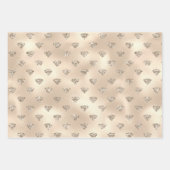 Gouden Roze Glitter Diamanten Inpakpapier Vel (Voorkant 2)