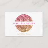 GOUDEN ROZE GLITTER LOGO luxe glamoureuze glitzy Visitekaartje (Voorkant)