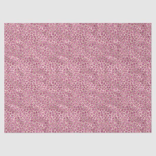 Gouden Roze Glitzy Glitter Leopard Print Tissuepapier (Voorkant)